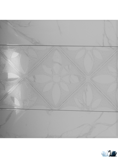Плитка настенная Belani Alcazar Fresco Декор белый 30 х 60 см под мрамор, глянец Береза керамика