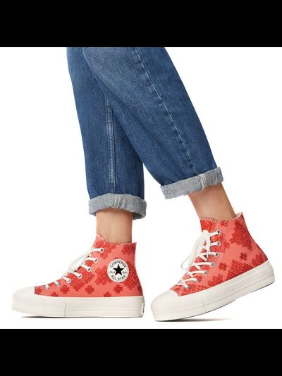 Кеды Converse Chuck Taylor Lift Festival Broderie High Top Bright Madder