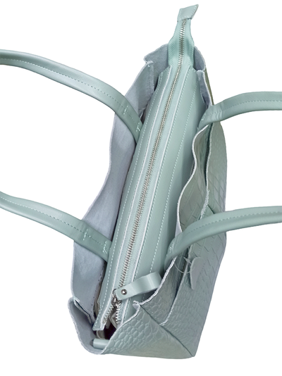 (АРТИКУЛ: 9935/1/6) СУМКА ЖЕНСКАЯ БОЛЬШАЯ, НАТУРАЛЬНАЯ КОЖА, ГОЛУБАЯ, СПЕРЕДИ ДВА НАКЛАДНЫХ КАРМАНА, РУЧКИ ЧЕРЕЗ ПЛЕЧО