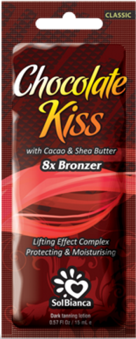 CHOCOLATE KISS Крем для загара в солярии с маслом како, маслом ши и бронзаторами (15 мл)