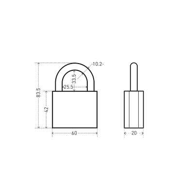 Замок навесной ВС2С-601 Аллюр черный [6423]