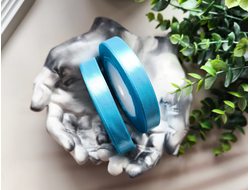 Лента атласная 1.2 см., рулон (23м.), ЯРКИЙ ГОЛУБОЙ