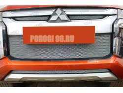 Защита радиатора для Mitsubishi L200 2019- chrome низ