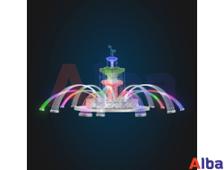 Большой фонтан RGB с мишурой