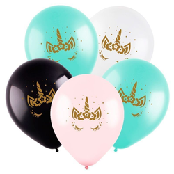 Воздушный шар "Глазки Единорога" 30 см.