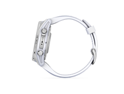 Умные часы Garmin Fenix 8 - 43 мм, AMOLED серебристый корпус, белый ремешок (010-02903-00)