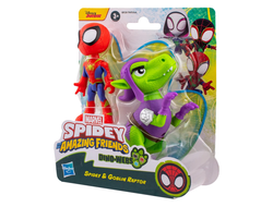 Фигурка коллекционная SPIDEY & AMAZING FRIENDS с динозавром Spidey and Goblin Raptor G0120