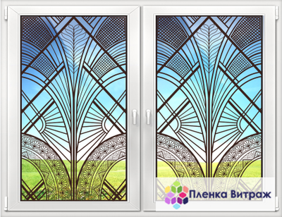 Витражная пленка, витражная пленка самоклеющаяся под заказ,пленочный витраж арт деко