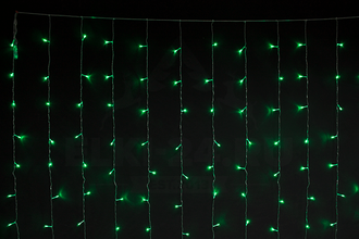 Гирлянда светодиодная "Занавес" 1.5x1.5 м зеленый свет