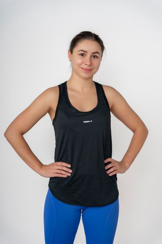 Майка FIT Activewear Tank Top “Airy” with Reflective Logo 439 Черная