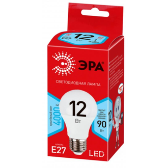 Лампа светодиодная ЭРА ECO LED A60-12W-840-E27 12Вт E27 4000К Б0030027