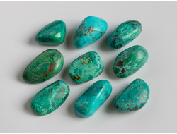 Хризоколла галтовка в ассортименте, Перу (22-30 мм, 7-10 г) №21362