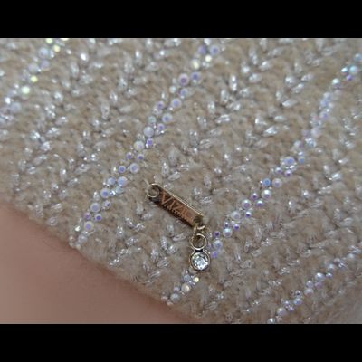 Вязаная шапка с украшениями Vizio Италия 6950 CY бежевая