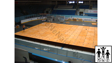 Сборка помоста для борцовских ковров