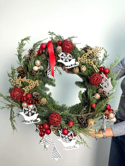 Новогодний венок № 1135