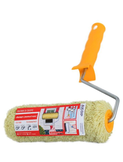 Валик 180мм, полиакрил зелёный с ручкой