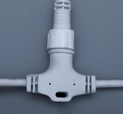 Гирлянда занавес уличная  2 х 9м каучук нить белая свечение белое IP65 220V