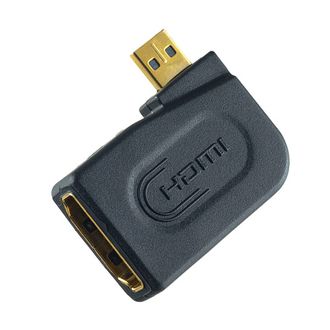 PERFEO Переходник угловой горизонтальный HDMI D (micro HDMI) вилка - HDMI A розетка (A7010)