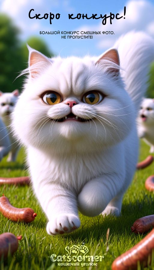 Стартует конкурс на лучшее фото с вашим питомцем (самый смешной снимок с котиком) от бренда Catscorn