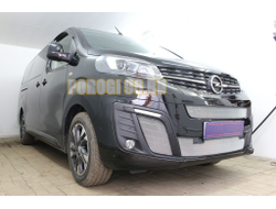 Защита радиатора Opel Zafira Life 2019- chrome боковые