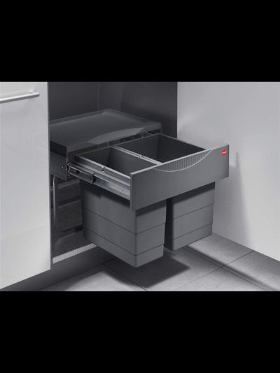 ВСТРАИВАЕМОЕ ВЕДРО ДЛЯ МУСОРА 30Л SPACE SAVING HAILO
