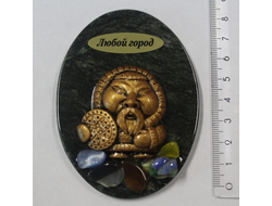 Магнит Северянин с бубном, змеевик АМ-51.ОПТ