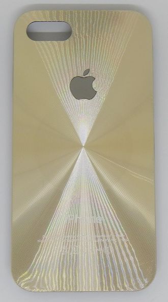 Защитная крышка iPhone 7 &#039;Спираль&#039; с логотипом золотистая