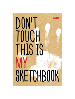 Скетчбук, белая бумага 100 г/м2, 145х205 мм, 80 л., книжный твердый переплет, "Don't Touch", 80ББ5A_17179