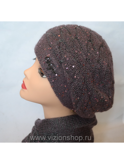 Берет розовый и шарф Vizio Италия купить