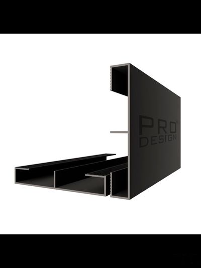 Алюминиевая вставка 1965 для плинтуса Pro Design 2,7 м.п. (12х70 мм) Черный муар