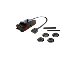 Electric, Train Motor 9V RC Train with Integrated PF Attachment, Orange Wheel Holders, Black (87574c01 / 4584375 / 6124610)