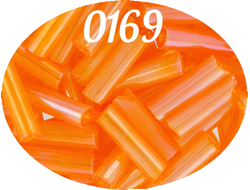 Стеклярус Zlatka 6мм 10гр цвет № 0169 оранжевый радужный