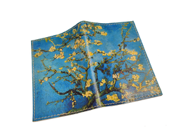 Обложка на паспорт с принтом по мотивам картины Винсента Ван Гога "Цветущий миндаль"