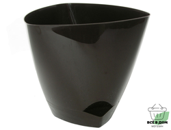 Горшок для цветов Элеганс 3л, шоколад с поддоном прикорн. полив, пластик 10051223 Радиан