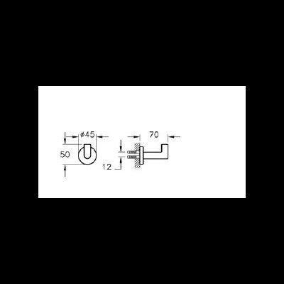 КРЮЧОК ДЛЯ ХАЛАТА, ГЛЯНЦЕВЫЙ ХРОМ, VITRA MINIMAX S, A44787