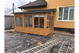 остекление веранды , ламинация с двух сторон