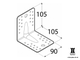Уголок крепёжный усиленный 105х105х90х2,5