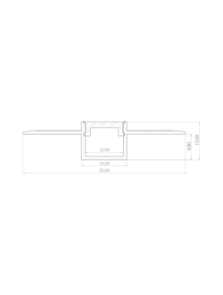 Алюминиевый профиль 4L-5513-SH FLEX ANOD Шпаклёвка