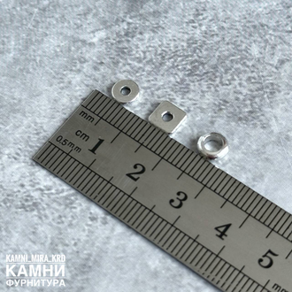 Шарм-перекладина "Кольцо" 6х2 мм, цвет античное серебро, отверстие 3 мм, цена за набор