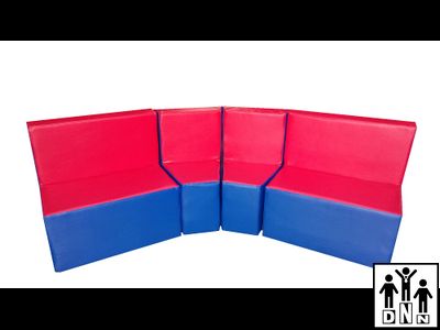 Детская игровая мебель "Уютный уголок" синий / красный
