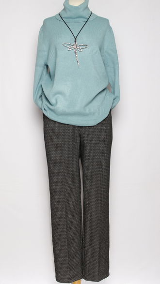 Свитер  хомут "ГЛАДКИЙ ВОРОТ"  бежевый, молочный, чёрный, серый, морская волна, коралл р.46-52