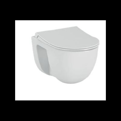 Комплект: Подвесной безободковый унитаз VitrA S40, SmoothFlush, с тонким сиденьем с микролифтом, инсталяцией и панелью управления 9860B003-7200