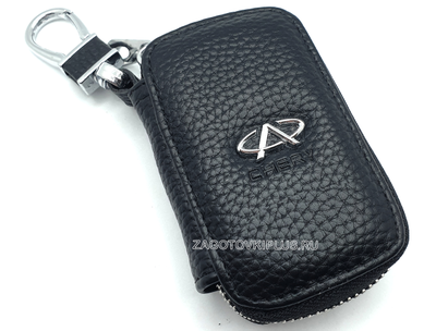 Ключница авто из натуральной кожи флотер с логотипом CHERY
