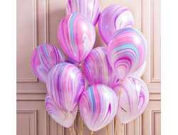шар гелиевый "розовый агат" 12"/30 см