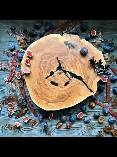 столик из спила березы