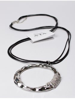 Подвеска "Кольцо граненое "серебро