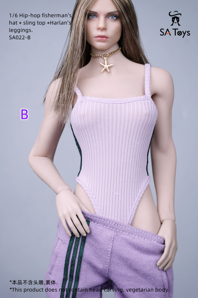 Женский спортивный костюм, набор из 3 предметов (сиреневый) - 1/6 - Hip-hop suit (SA022B) - SA Toys