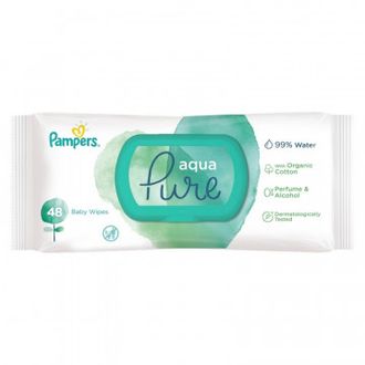 Салфетки влажные детские PAMPERS Aqua Pure 48шт