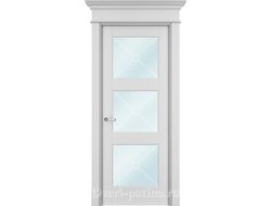 Белая дверь Танжер 33ХО со стеклами