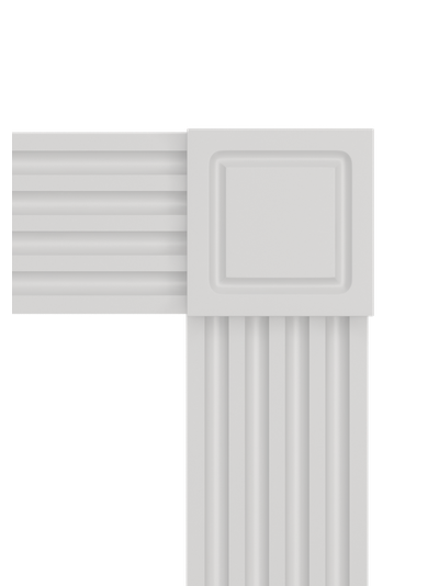 Декоративный элемент (квадрат) для обрамления проёмов, окон и дверей из архитектурного ЛДФ-декора Ultrawood D 2085